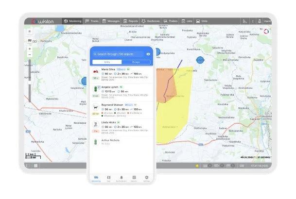 Camioneta con monitoreo GPS para flotas